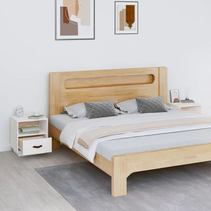 Nachtkastjes 2 St 40X34X45 Cm Massief Grenenhout Wit