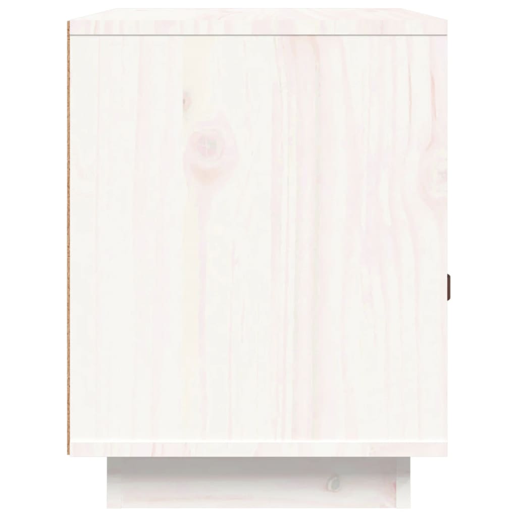 Nachtkastjes 2 St 40X34X45 Cm Massief Grenenhout Wit