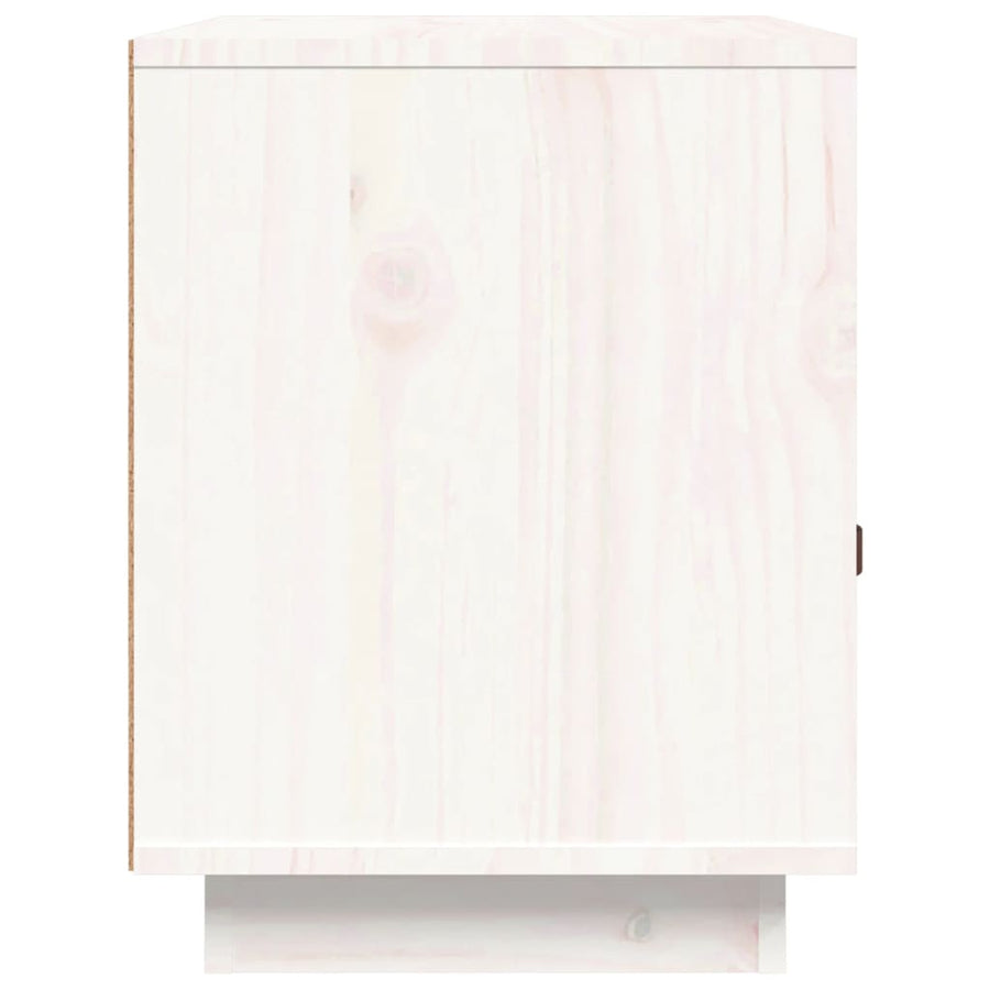 Nachtkastjes 2 St 40X34X45 Cm Massief Grenenhout Wit