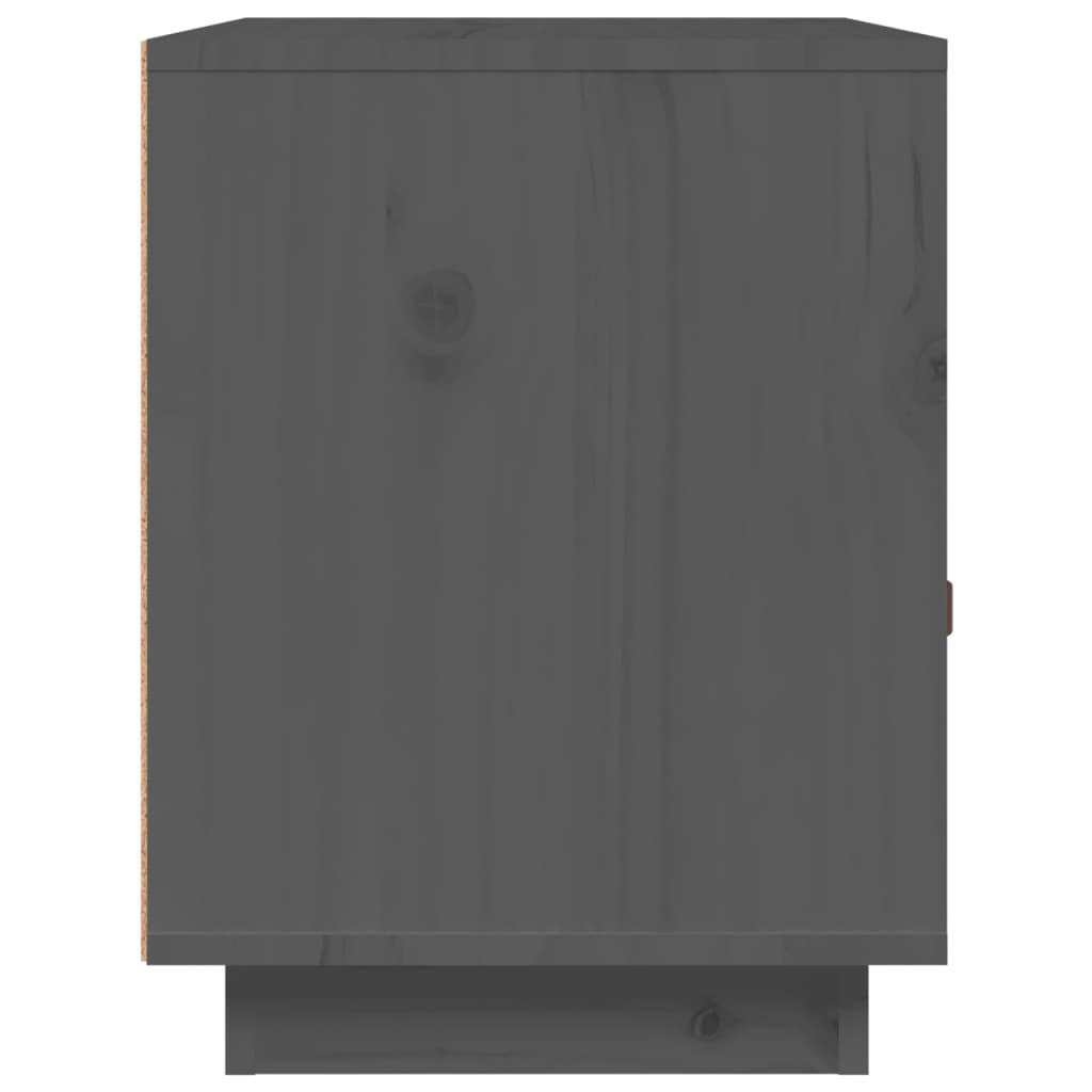 Nachtkastjes 2 St 40X34X45 Cm Massief Grenenhout Grijs