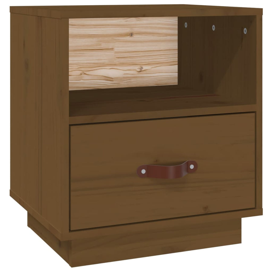 Nachtkastje 40X34X45 Cm Massief Grenenhout Honingbruin