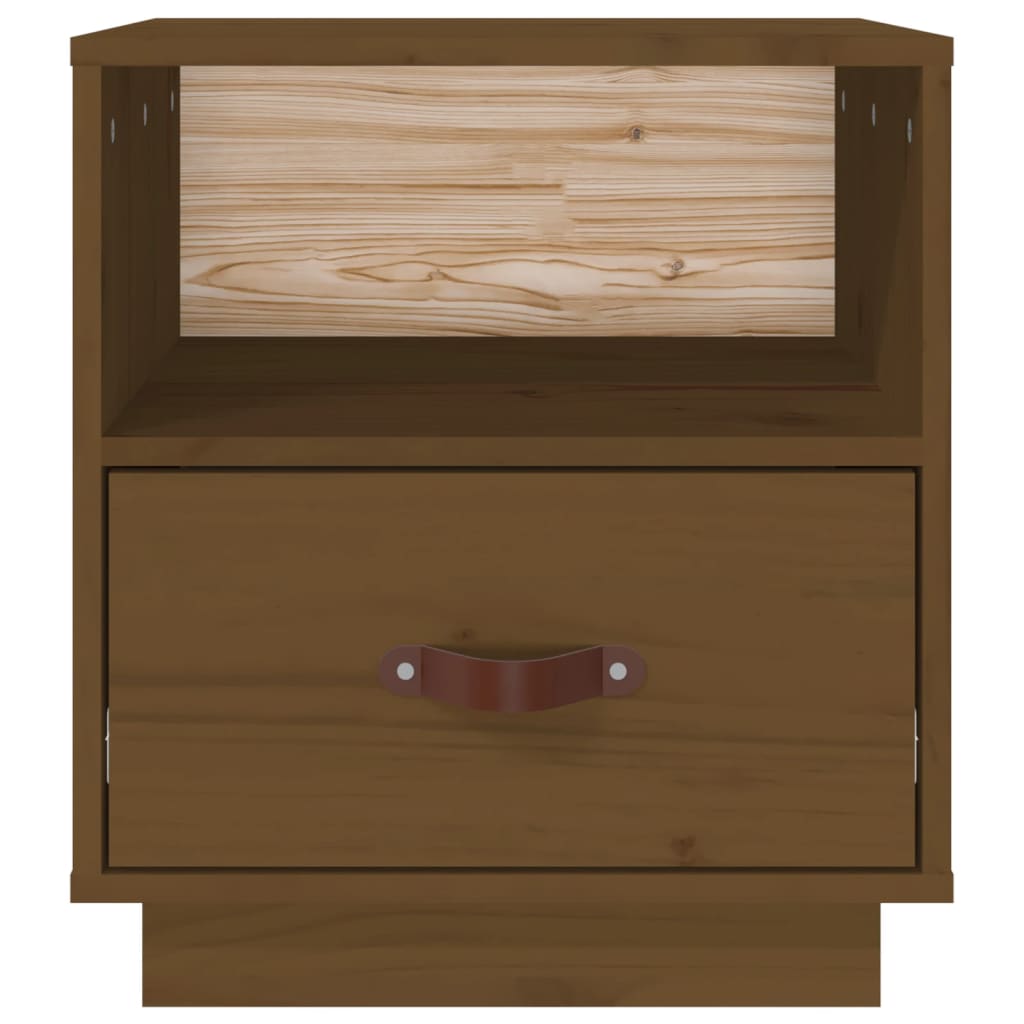 Nachtkastjes 2 St 40X34X45 Cm Massief Grenenhout Honingbruin