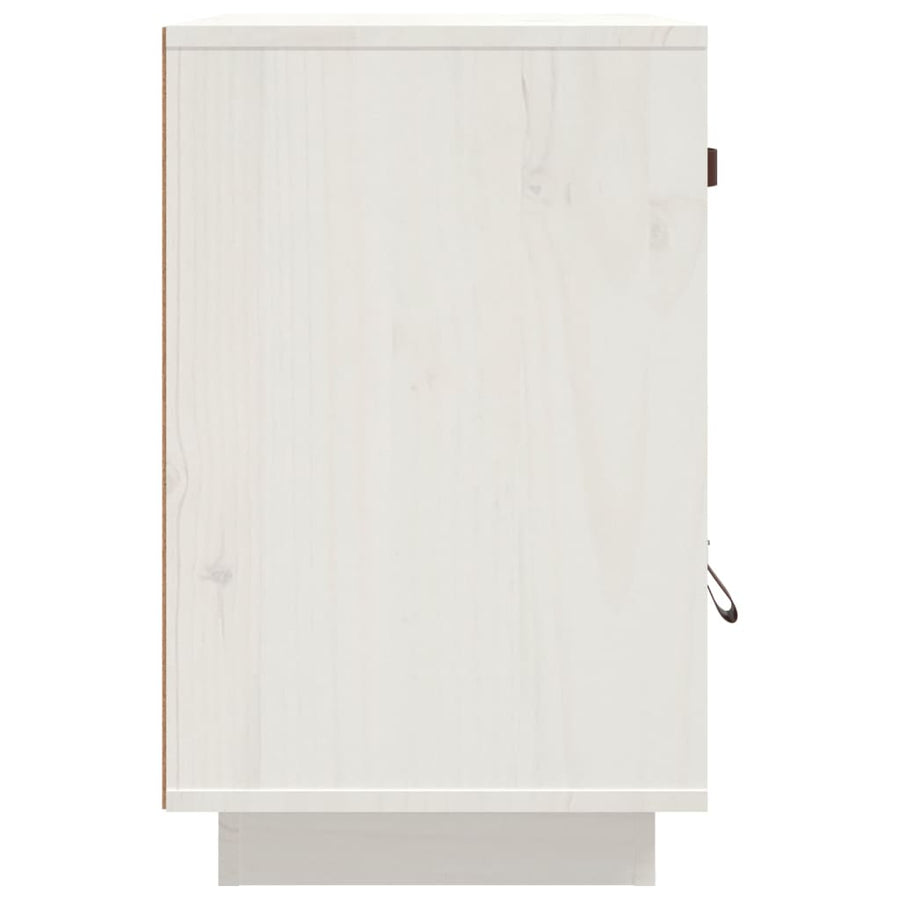 Nachtkastjes 2 St 40X34X55 Cm Massief Grenenhout Wit
