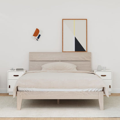 Nachtkastjes 2 St 40X34X55 Cm Massief Grenenhout Wit
