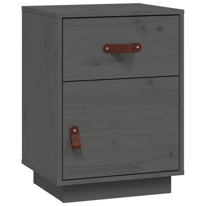 Nachtkastjes 2 St 40X34X55 Cm Massief Grenenhout Grijs