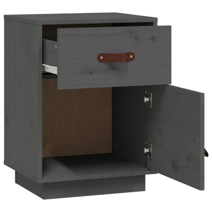 Nachtkastjes 2 St 40X34X55 Cm Massief Grenenhout Grijs