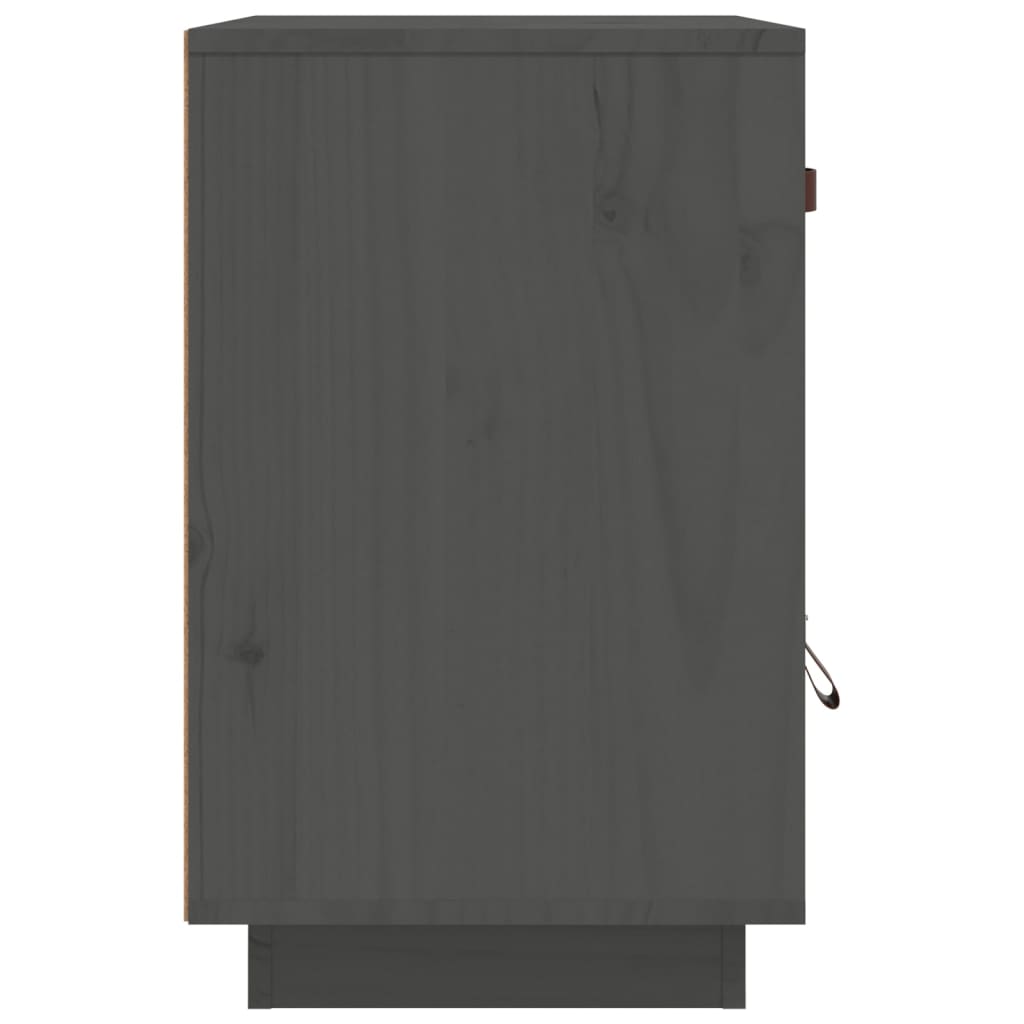 Nachtkastjes 2 St 40X34X55 Cm Massief Grenenhout Grijs