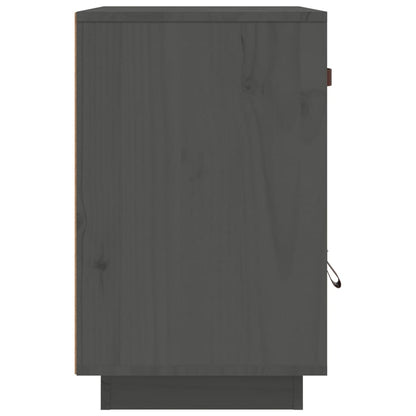 Nachtkastjes 2 St 40X34X55 Cm Massief Grenenhout Grijs