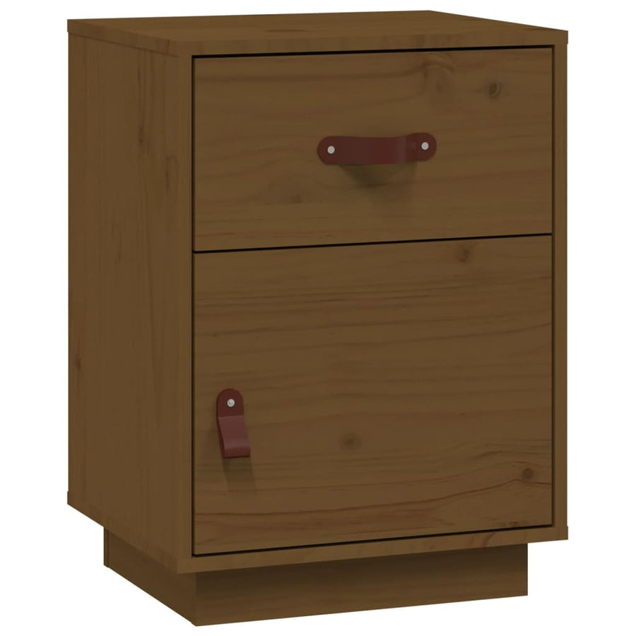 Nachtkastje 40X34X55 Cm Massief Grenenhout Honingbruin
