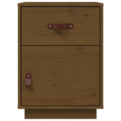 Nachtkastje 40X34X55 Cm Massief Grenenhout Honingbruin