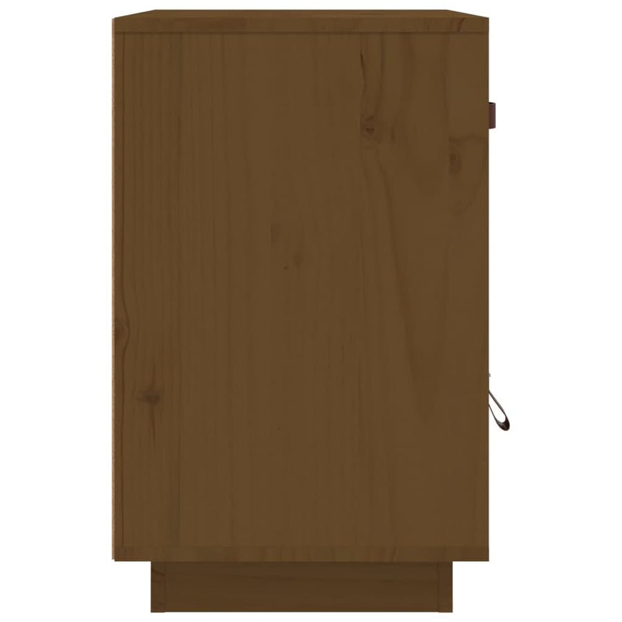 Nachtkastje 40X34X55 Cm Massief Grenenhout Honingbruin