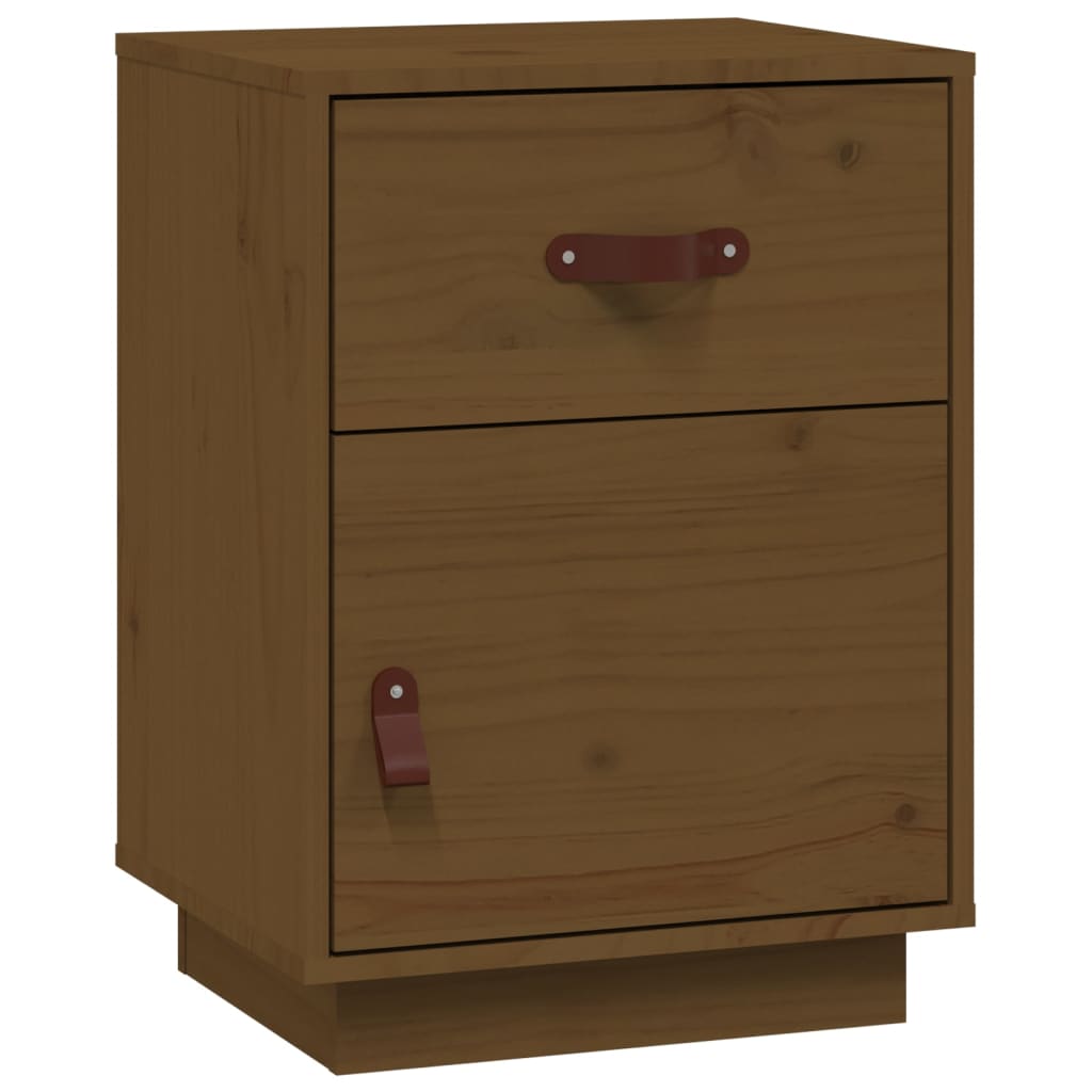 Nachtkastjes 2 St 40X34X55 Cm Massief Grenenhout Honingbruin