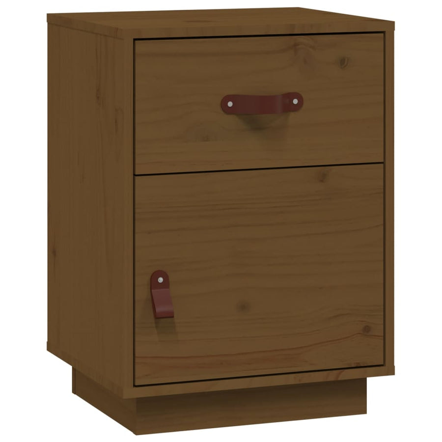 Nachtkastjes 2 St 40X34X55 Cm Massief Grenenhout Honingbruin