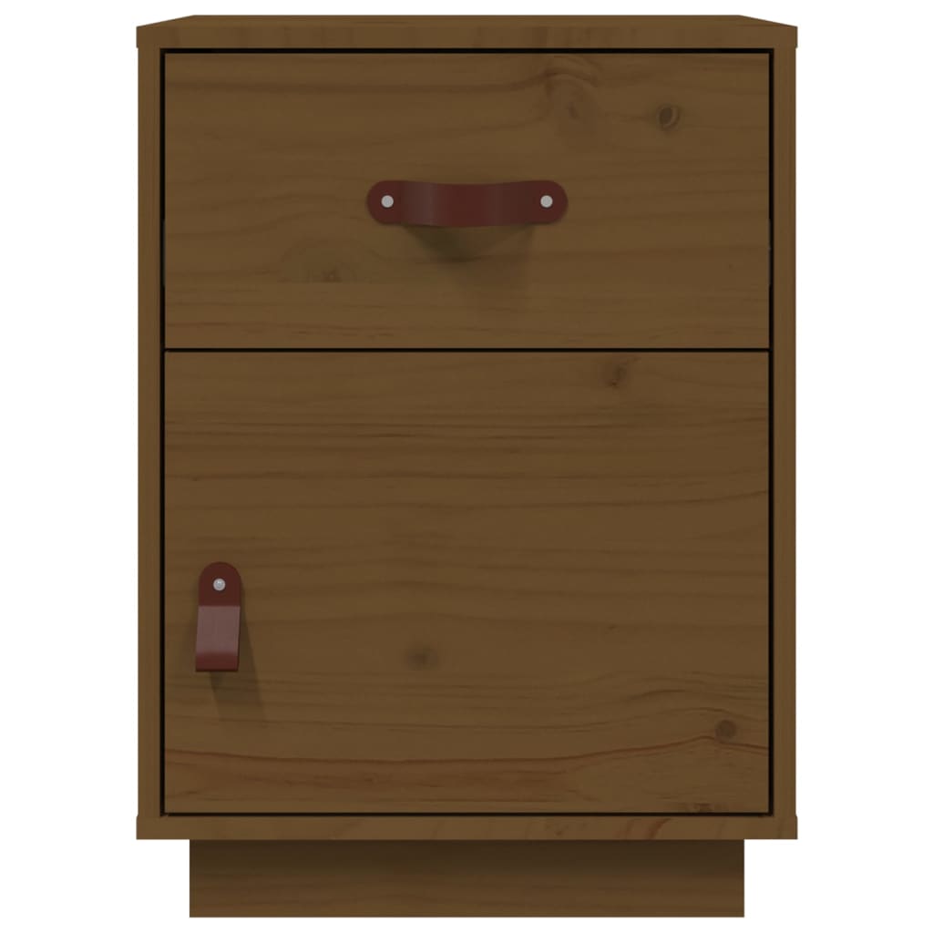 Nachtkastjes 2 St 40X34X55 Cm Massief Grenenhout Honingbruin