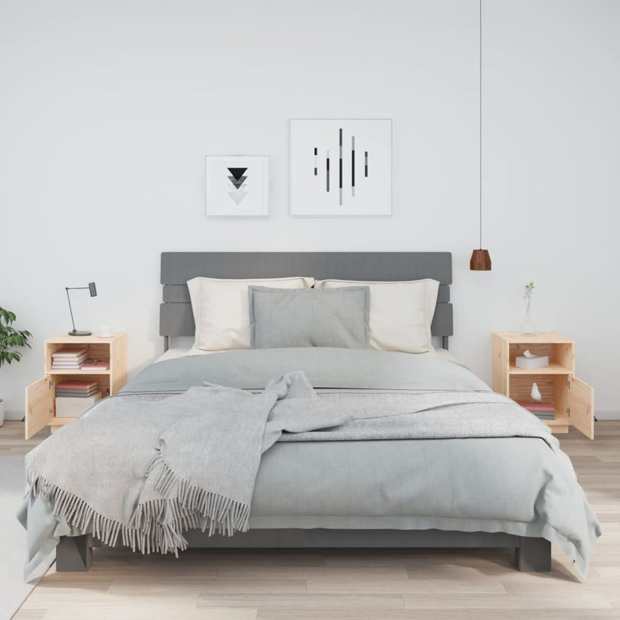 Nachtkastjes 40X34X55 Cm Massief Grenenhout 2 Naturel