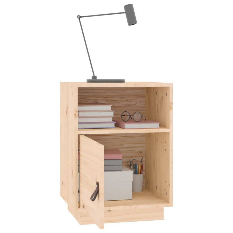 Nachtkastjes 40X34X55 Cm Massief Grenenhout 2 Naturel