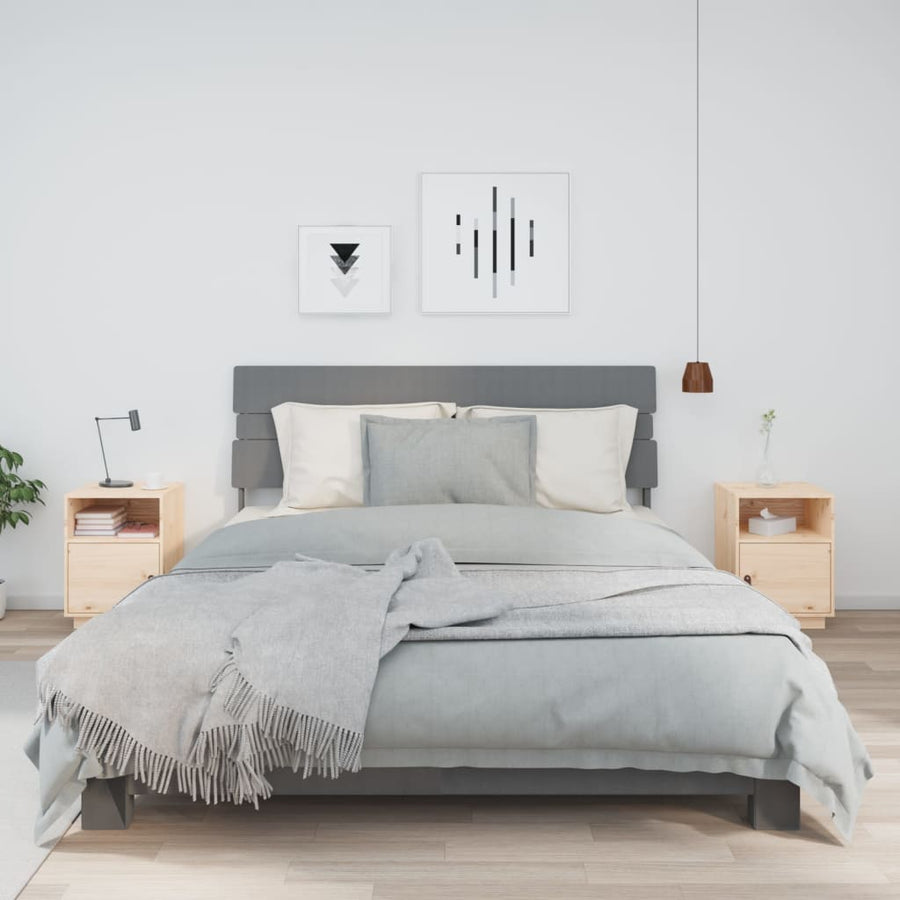 Nachtkastjes 40X34X55 Cm Massief Grenenhout 2 Naturel