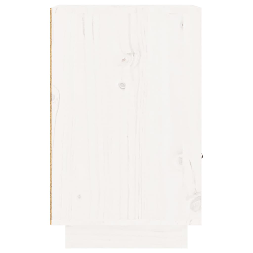 Nachtkastjes 2 St 40X34X55 Cm Massief Grenenhout Wit