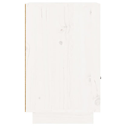 Nachtkastjes 2 St 40X34X55 Cm Massief Grenenhout Wit