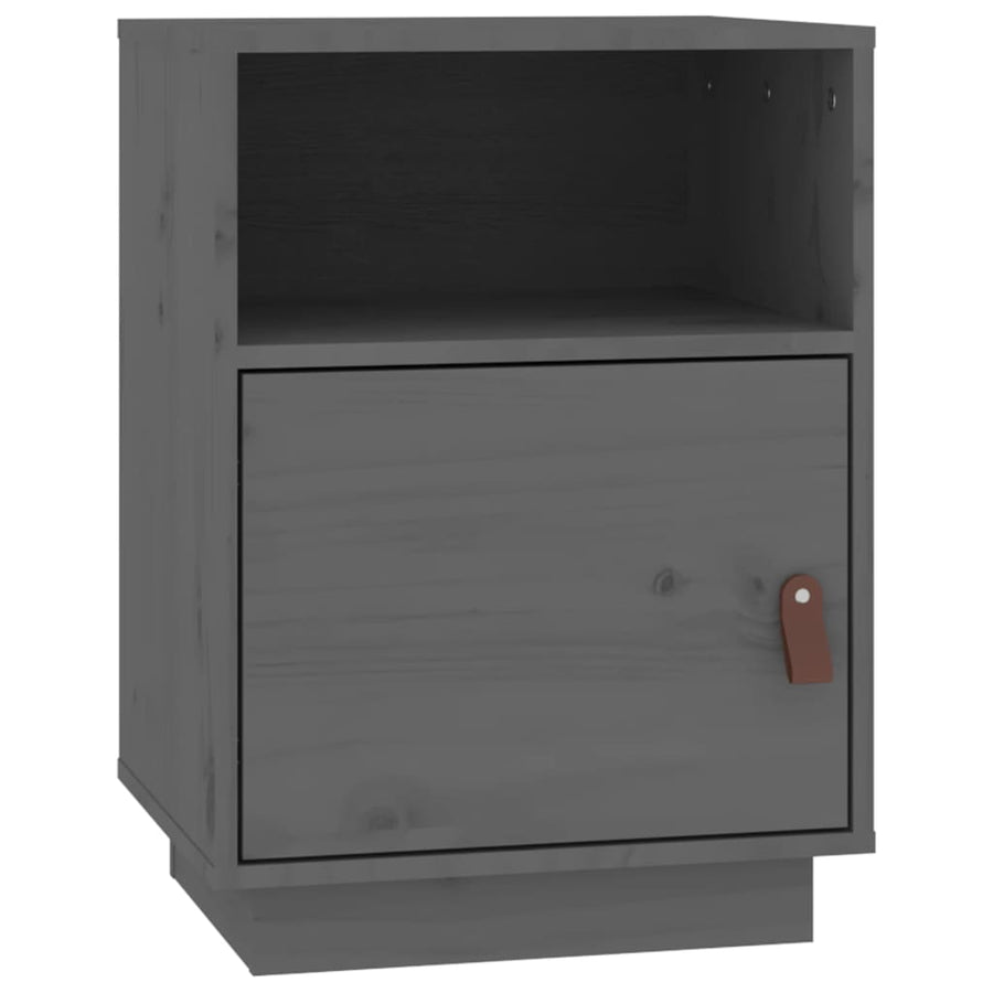 Nachtkastjes 2 St 40X34X55 Cm Massief Grenenhout Grijs
