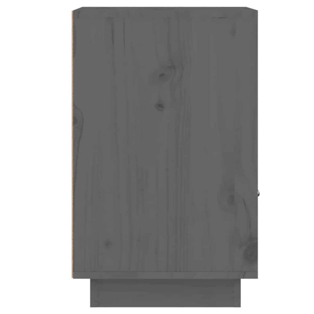 Nachtkastjes 2 St 40X34X55 Cm Massief Grenenhout Grijs