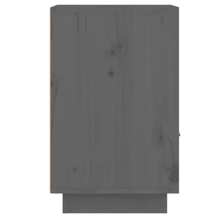 Nachtkastjes 2 St 40X34X55 Cm Massief Grenenhout Grijs