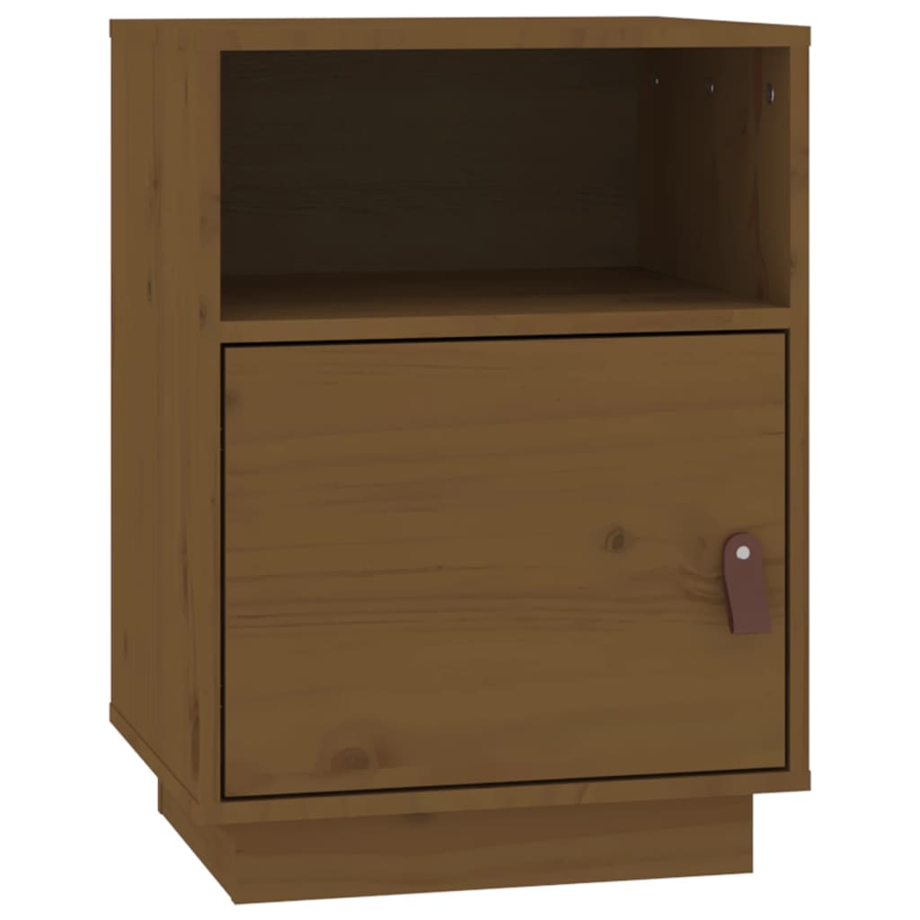Nachtkastje 40X34X55 Cm Massief Grenenhout Honingbruin