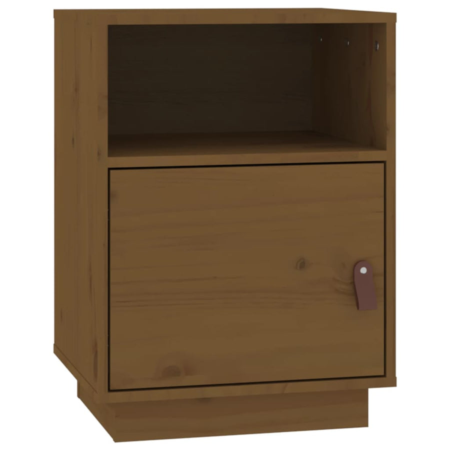Nachtkastje 40X34X55 Cm Massief Grenenhout Honingbruin