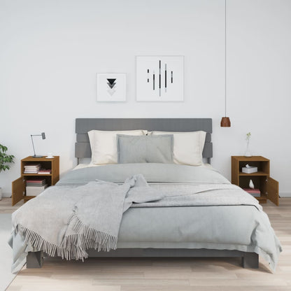 Nachtkastjes 2 St 40X34X55 Cm Massief Grenenhout Honingbruin