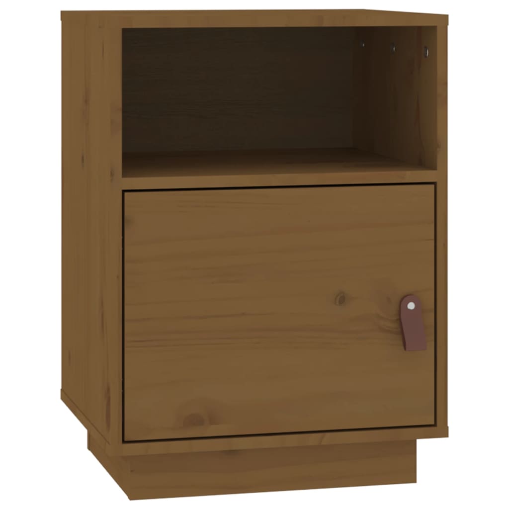 Nachtkastjes 2 St 40X34X55 Cm Massief Grenenhout Honingbruin