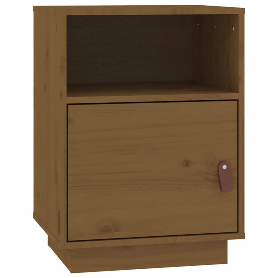 Nachtkastjes 2 St 40X34X55 Cm Massief Grenenhout Honingbruin