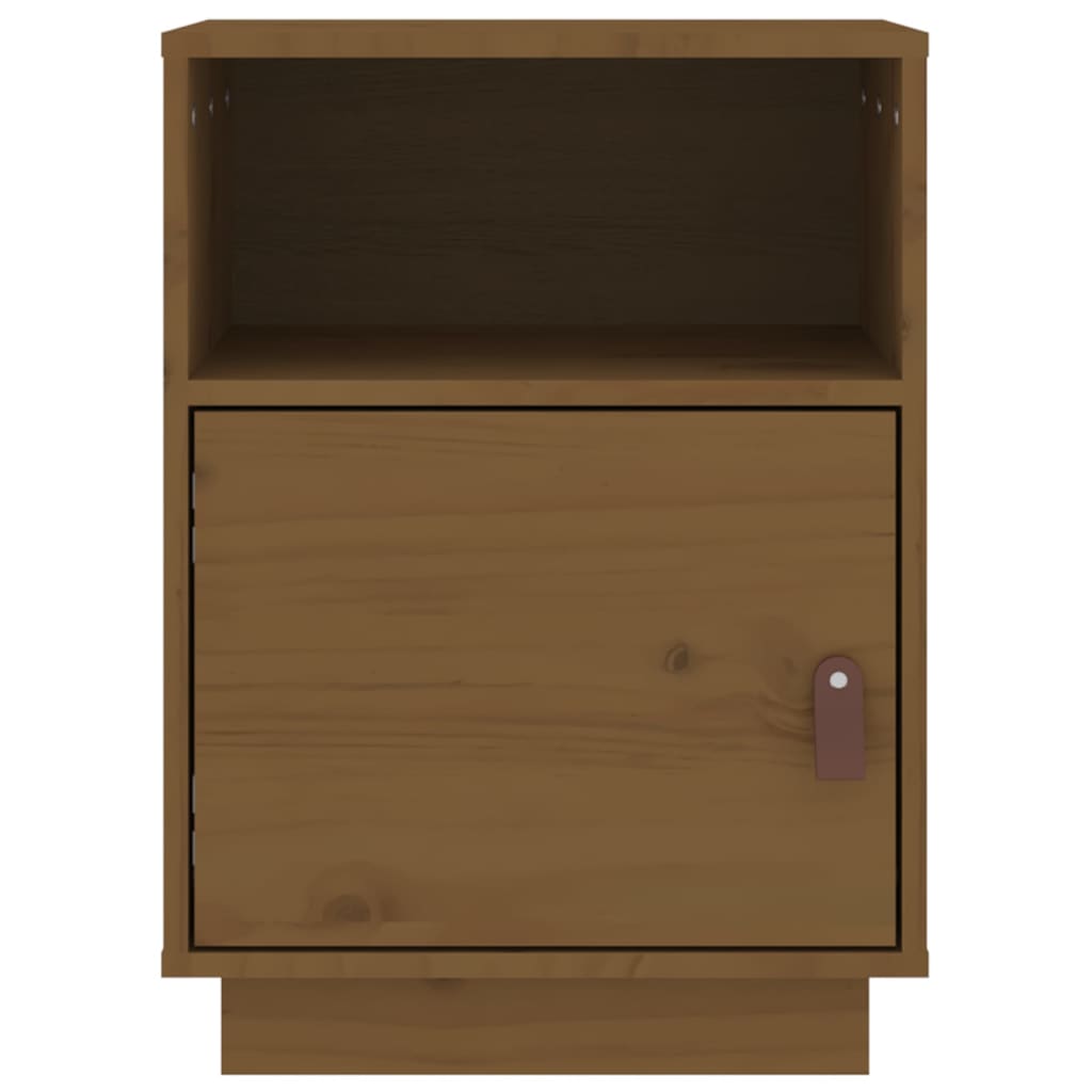 Nachtkastjes 2 St 40X34X55 Cm Massief Grenenhout Honingbruin