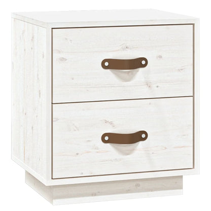   Nachtkastje 40X34X45 Cm Massief Grenenhout Wit