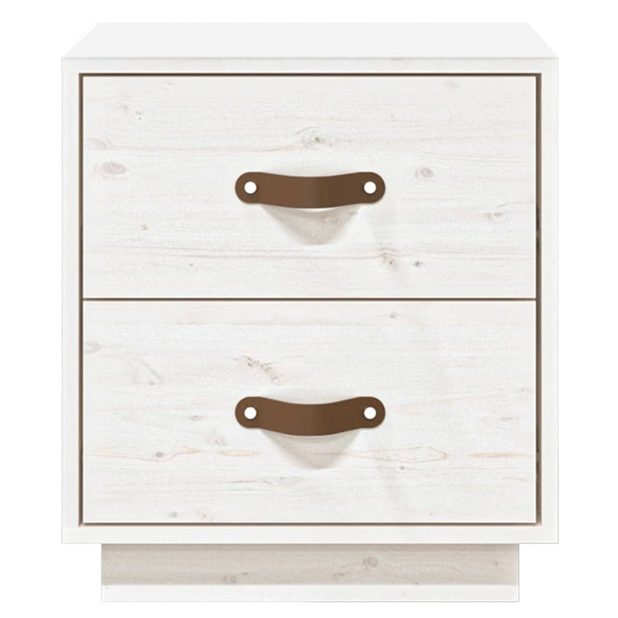   Nachtkastjes 2 St 40X34X45 Cm Massief Grenenhout Wit