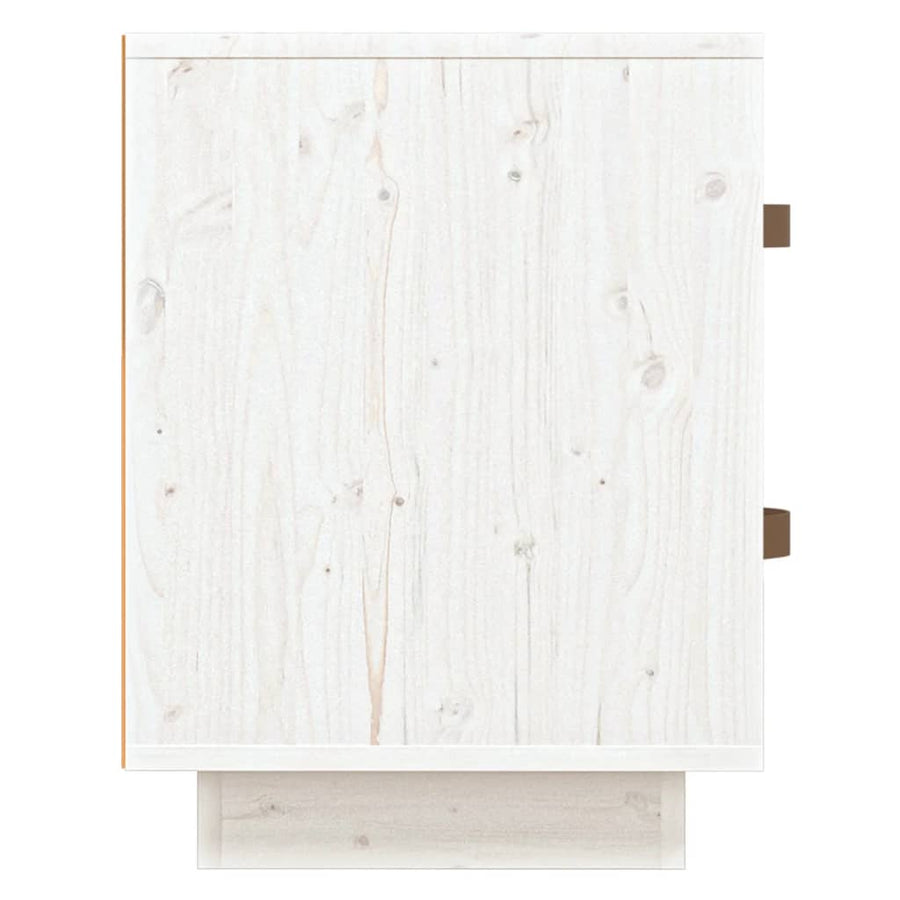   Nachtkastjes 2 St 40X34X45 Cm Massief Grenenhout Wit