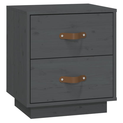   Nachtkastje 40X34X45 Cm Massief Grenenhout Grijs