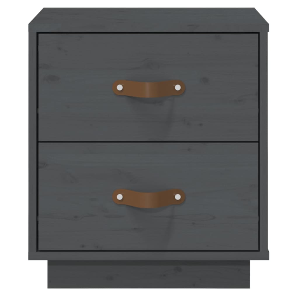   Nachtkastje 40X34X45 Cm Massief Grenenhout Grijs