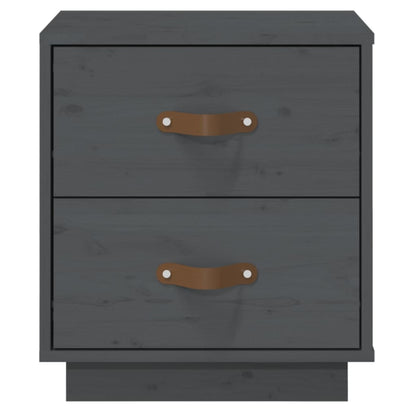   Nachtkastjes 2 St 40X34X45 Cm Massief Grenenhout Grijs