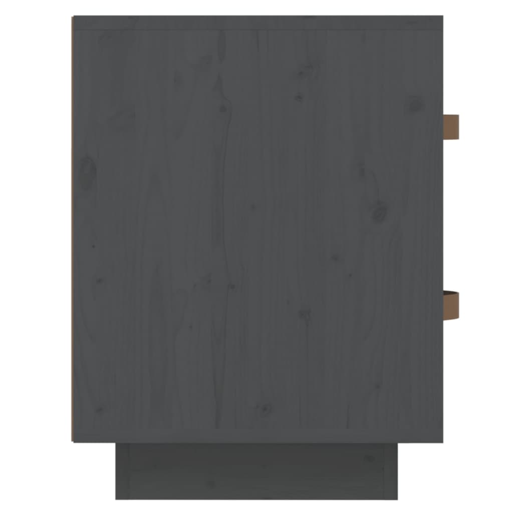  Nachtkastjes 2 St 40X34X45 Cm Massief Grenenhout Grijs
