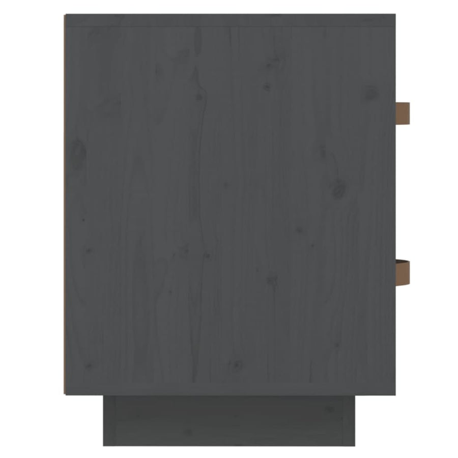   Nachtkastjes 2 St 40X34X45 Cm Massief Grenenhout Grijs