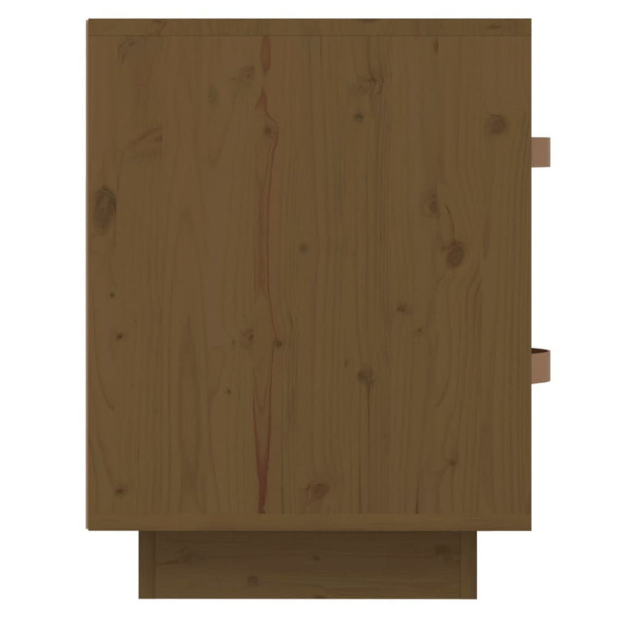  Nachtkastje 40X34X45 Cm Massief Grenenhout Honingbruin