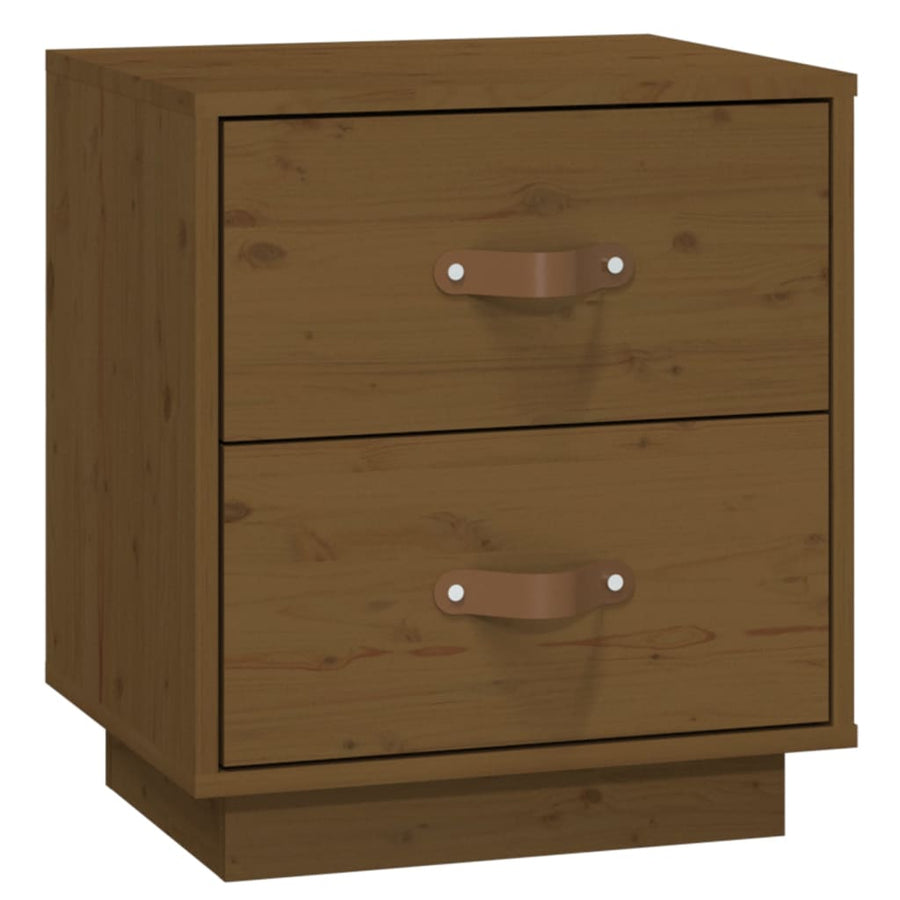   Nachtkastjes 2 St 40X34X45 Cm Massief Grenenhout Honingbruin