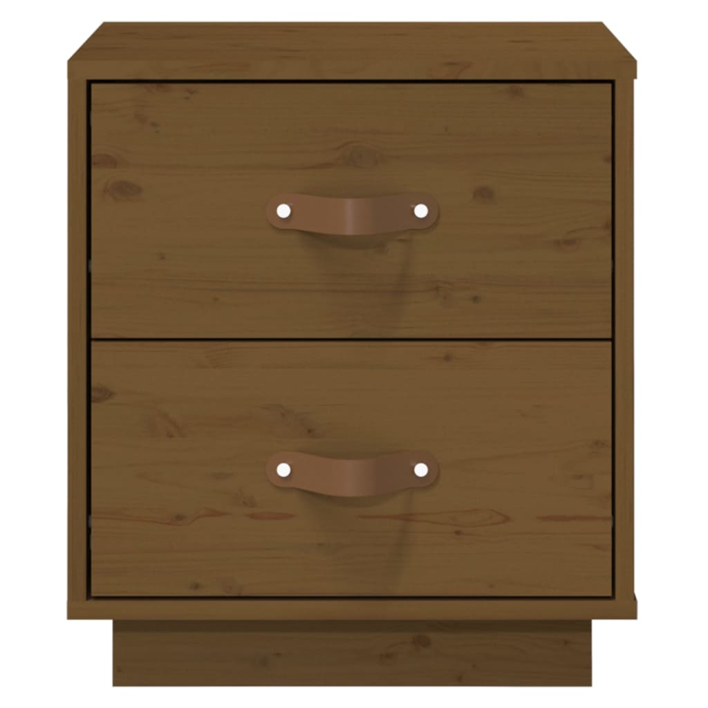   Nachtkastjes 2 St 40X34X45 Cm Massief Grenenhout Honingbruin