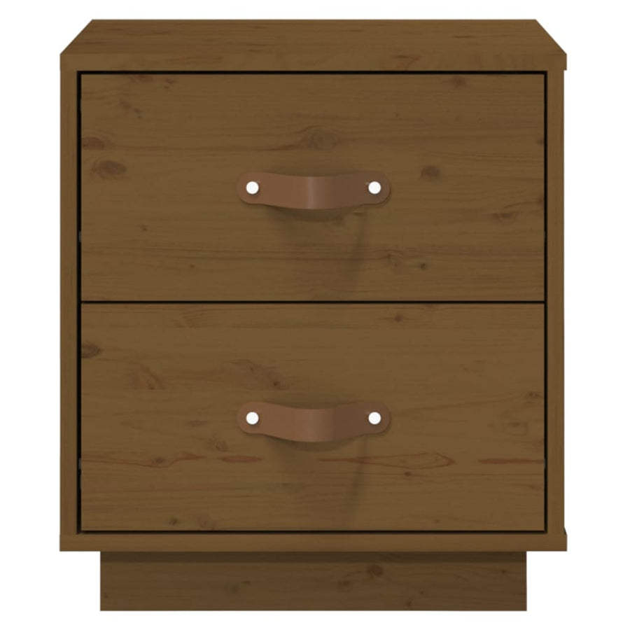   Nachtkastjes 2 St 40X34X45 Cm Massief Grenenhout Honingbruin