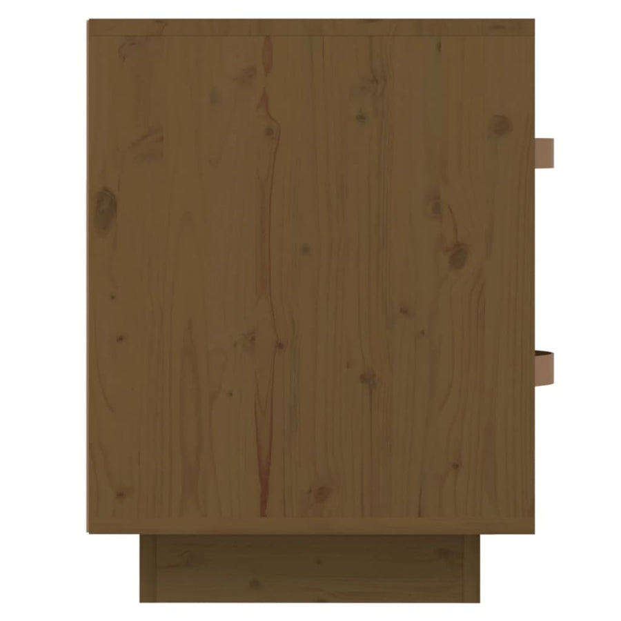   Nachtkastjes 2 St 40X34X45 Cm Massief Grenenhout Honingbruin