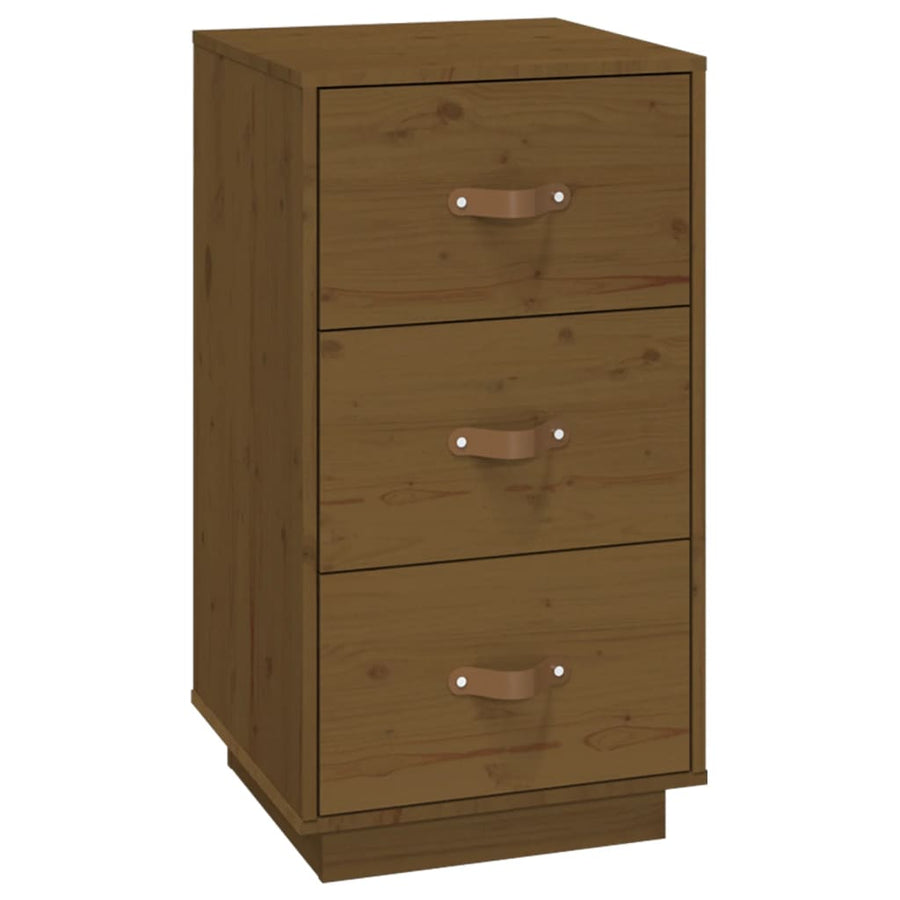   Nachtkastje 40X40X75 Cm Massief Grenenhout Honingbruin
