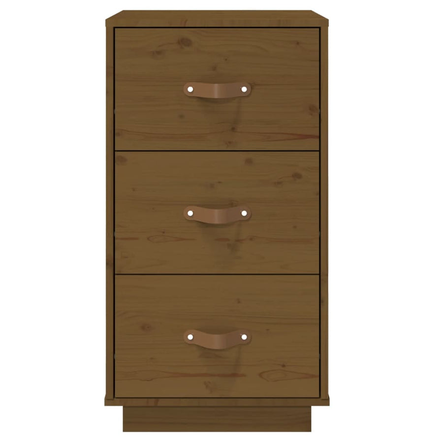   Nachtkastje 40X40X75 Cm Massief Grenenhout Honingbruin