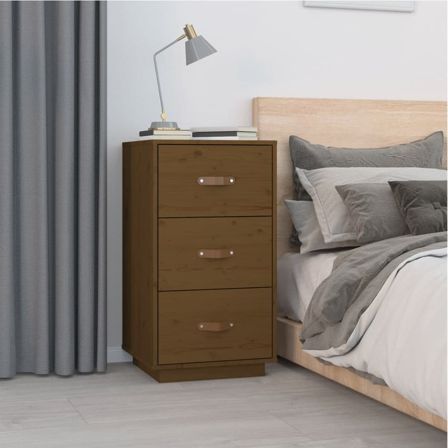   Nachtkastjes 2 St 40X40X75 Cm Massief Grenenhout Honingbruin