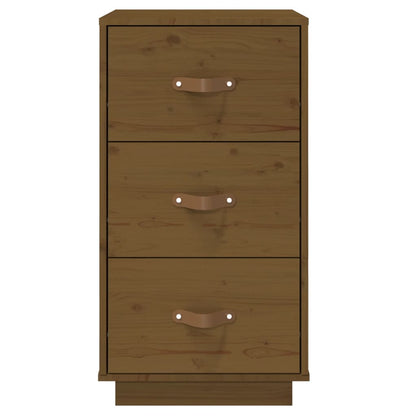   Nachtkastjes 2 St 40X40X75 Cm Massief Grenenhout Honingbruin