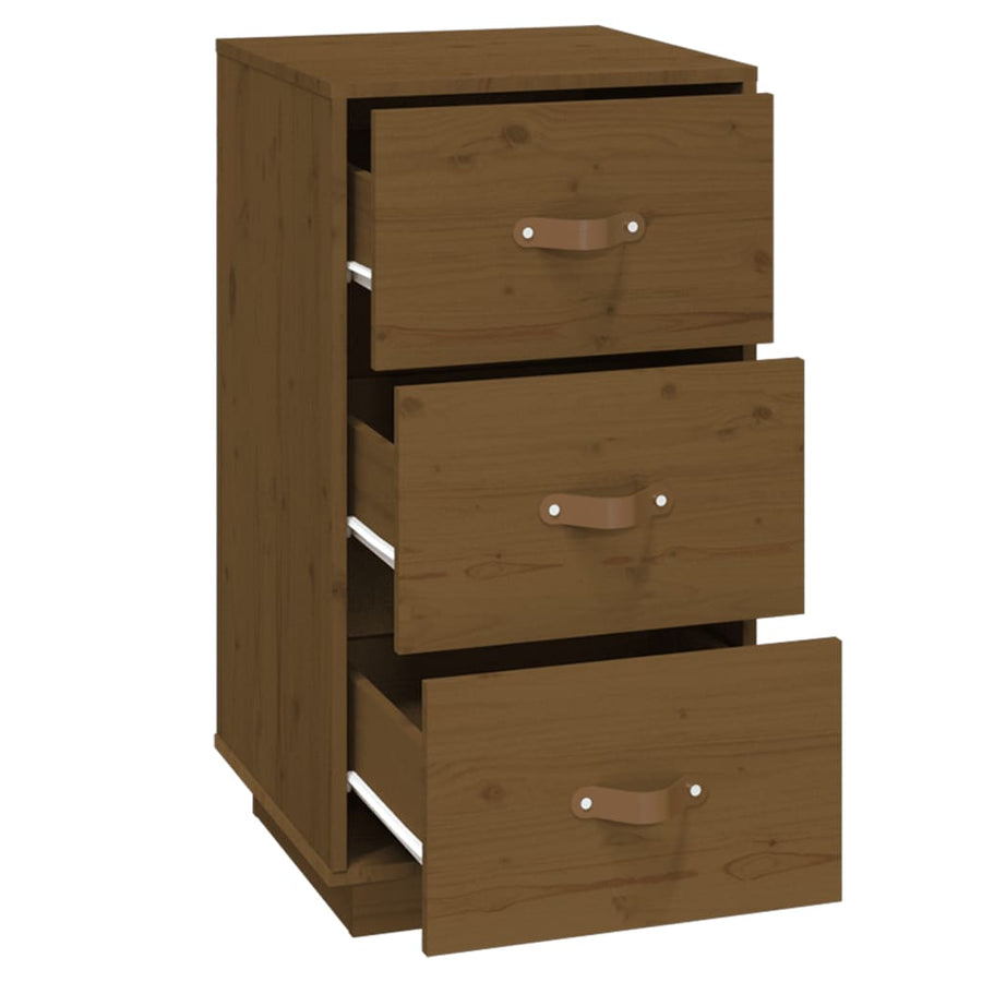   Nachtkastjes 2 St 40X40X75 Cm Massief Grenenhout Honingbruin